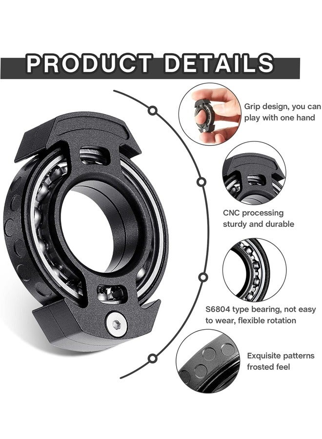 Metal Toys Relief Toys Stress Reduction Anxiety Relief Metal Finger Hand Toy for Adults Birthday Party Christmas Relieving Boredom Anxiety (Black) - Image 3