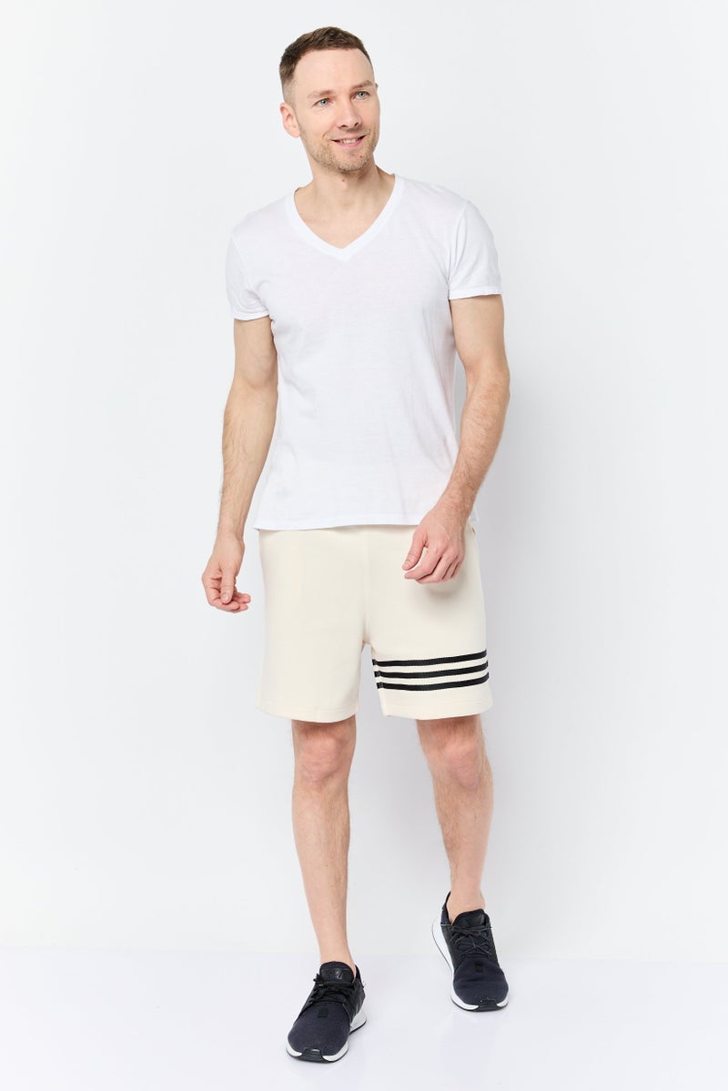adidas Originals Men Sportswear Fit Drawstring Outdoor Shorts, Beige  - Image 4