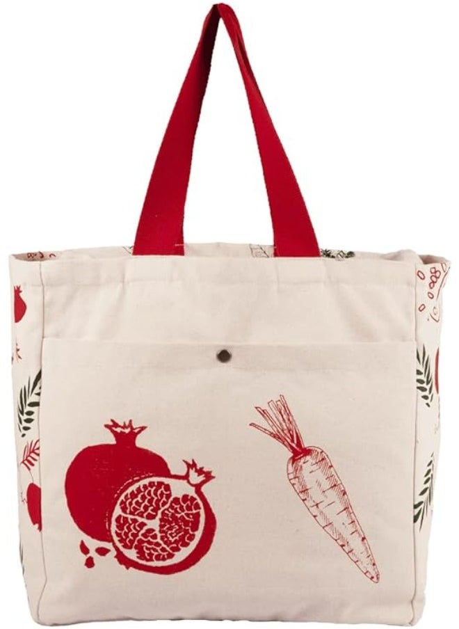 earthsave Earthsave Multi Pocket Vegetable Bag - Orange| Reusable Storage Bag| Shopping Bag| Pouches for Fruits, Vegetables & Accessories  - Image 1