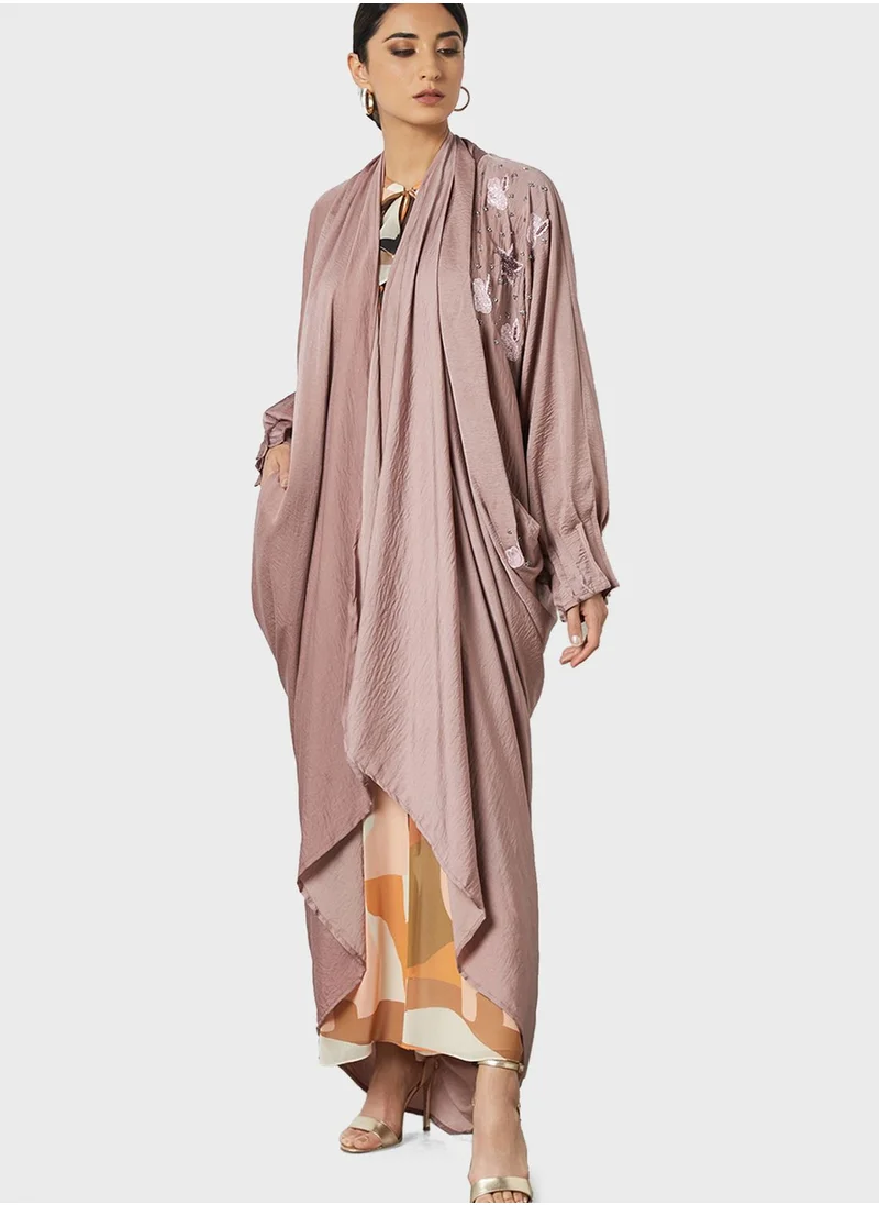 Threadz by Ajooni Embellished Pattern Abaya