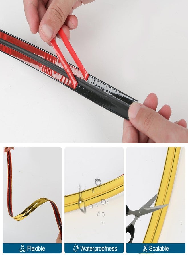 EVERDIJ Peel and Stick Wall Trim Molding, 32.8FT Bendable Foldable Edge Corner Protecter Guards Decorative Strips, Wall Corner Trim Molding for Wall, Corner, Window, Table, Furniture - Image 2
