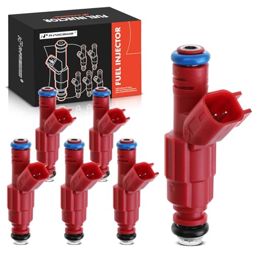 A-Premium 6Pcs Fuel Injectors Compatible with Jeep Cherokee 1999-2001, Wrangler/Grand Cherokee 1999-2004, 4.0L OHV Gas, Replace# 0280156161 - Image 1