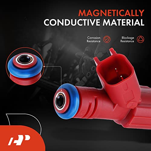 A-Premium 6Pcs Fuel Injectors Compatible with Jeep Cherokee 1999-2001, Wrangler/Grand Cherokee 1999-2004, 4.0L OHV Gas, Replace# 0280156161 - Image 5