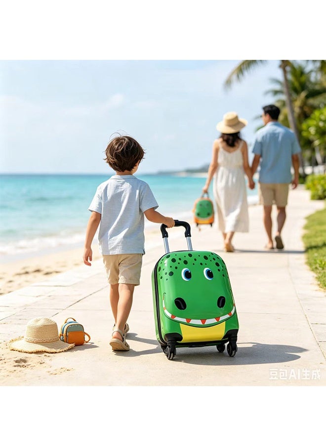 JCB CHIC 18-Inch Kids Carry‑On Luggage,Cute Cartoon Children's Rolling Suitcase with 4‑Wheel, Lightweight Travel Trolley Luggage for Boys Girls - Image 2