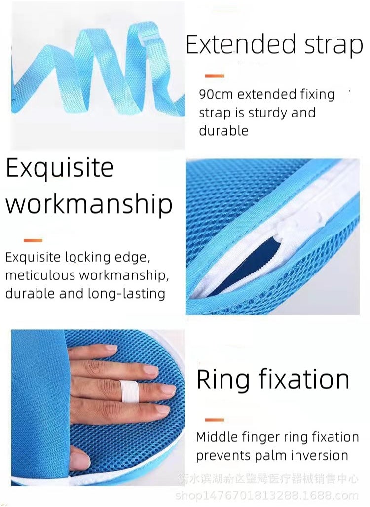 Generic Elderly Scratch Prevention, Patient Care, Anti Pull Tube Gloves, Wrist Fixation Strap, Dementia Restraint Gloves, Preventing Self injury, Breathable Safety Control Gloves  - Image 5