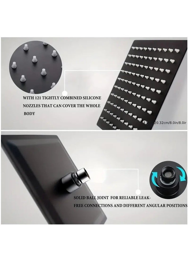 Arabest - Transform Your Shower Experience with a 6 High Pressure RainShower Head and Two-in-One Handheld Set, Plus 78 Extra LongHose, 3-Way Diverter, and Adhesive Shower Head Holder! - Image 1