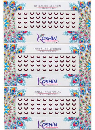 Maroon Color Half Moon Shape Medium Size (Per Bindi Height 6 Mm X Width 7 Mm) Forehead Bindi For Girls Women Ladies Maroon Chand Bindi Pack 3 - pzsku/Z2C5E0BA1BDB15EA2726AZ/45/_/1690019130/6026e2a8-b545-453a-963f-584ae9dc39b9