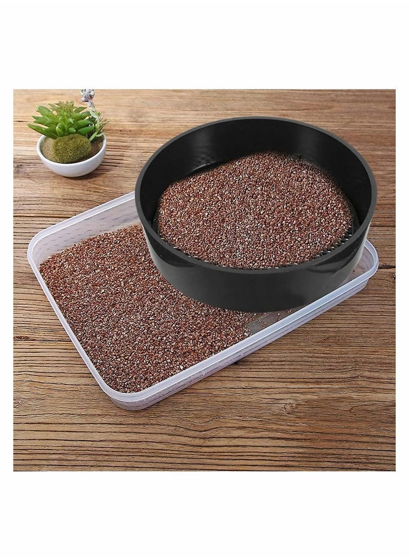 Y&D - 8 Pcs Mini Mesh Gardening Sieve Sets Garden Plants Sand Stone Filter Soil Sifter Stackable Round Sifting Pan Tools - Image 1