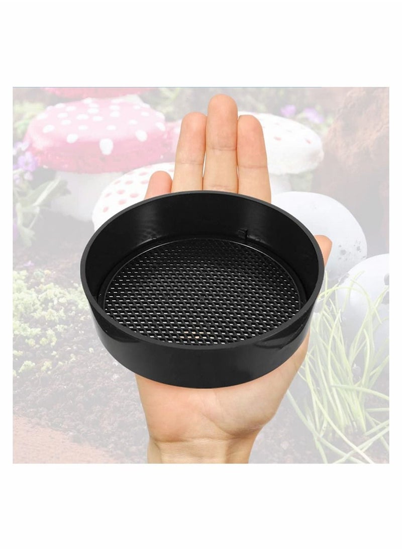 Y&D - 8 Pcs Mini Mesh Gardening Sieve Sets Garden Plants Sand Stone Filter Soil Sifter Stackable Round Sifting Pan Tools - Image 1