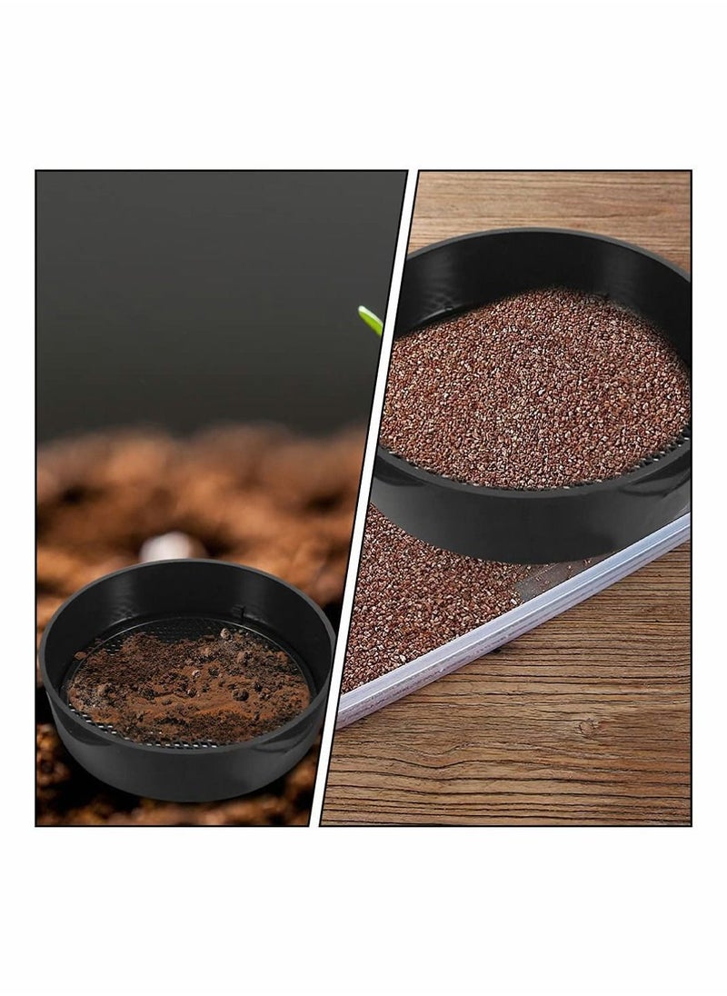 Y&D - 8 Pcs Mini Mesh Gardening Sieve Sets Garden Plants Sand Stone Filter Soil Sifter Stackable Round Sifting Pan Tools - Image 1
