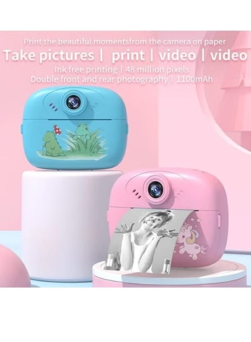 سمارت باري كاميرا طباعة فورية للأطفال Generic KC02 مع تثبيت الصورة الرقمي وشاشة LCD بحجم 2.0 بوصة - Image 5