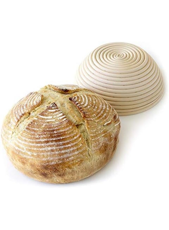 Jranter 2 Pack Of Mini 5 Inch Round Brotform Banneton Proofing Basket Bread Bowl For Baking Dough (Bonus Linen Cover) (5 Inch)  - Image 4