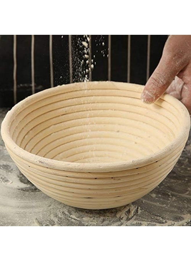 Jranter 2 Pack Of Mini 5 Inch Round Brotform Banneton Proofing Basket Bread Bowl For Baking Dough (Bonus Linen Cover) (5 Inch)  - Image 1