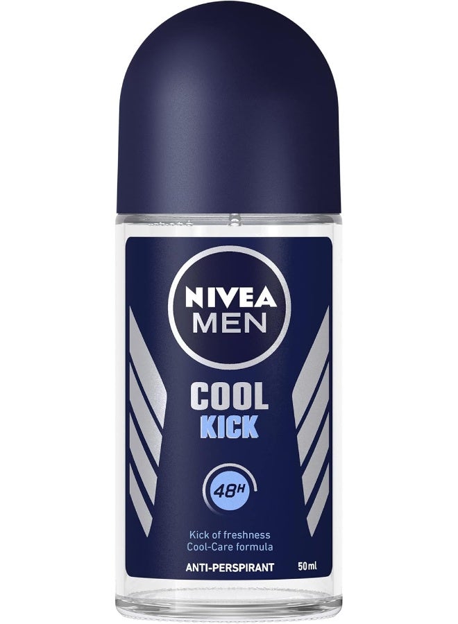 Nivea Cool Kick Roll-Ons Men 50ml - Image 1