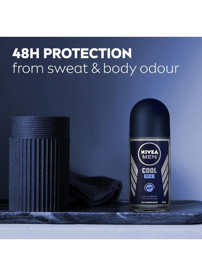 Nivea Cool Kick Roll-Ons Men 50ml - Image 4