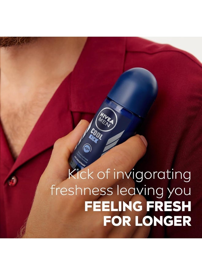 Nivea Cool Kick Roll-Ons Men 50ml - Image 5