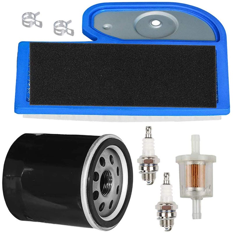 HIFROM HIFROM M137556 Air Filter with MIU10955 Pre-Filter with AM101001 Oil Filter Fuel Filter Spark Plug Tune Up Kit  - Image 2