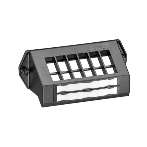 Leviton EB 12-Port Structured Media Center Mounting Bracket, 47600-QPB, Black - Image 4
