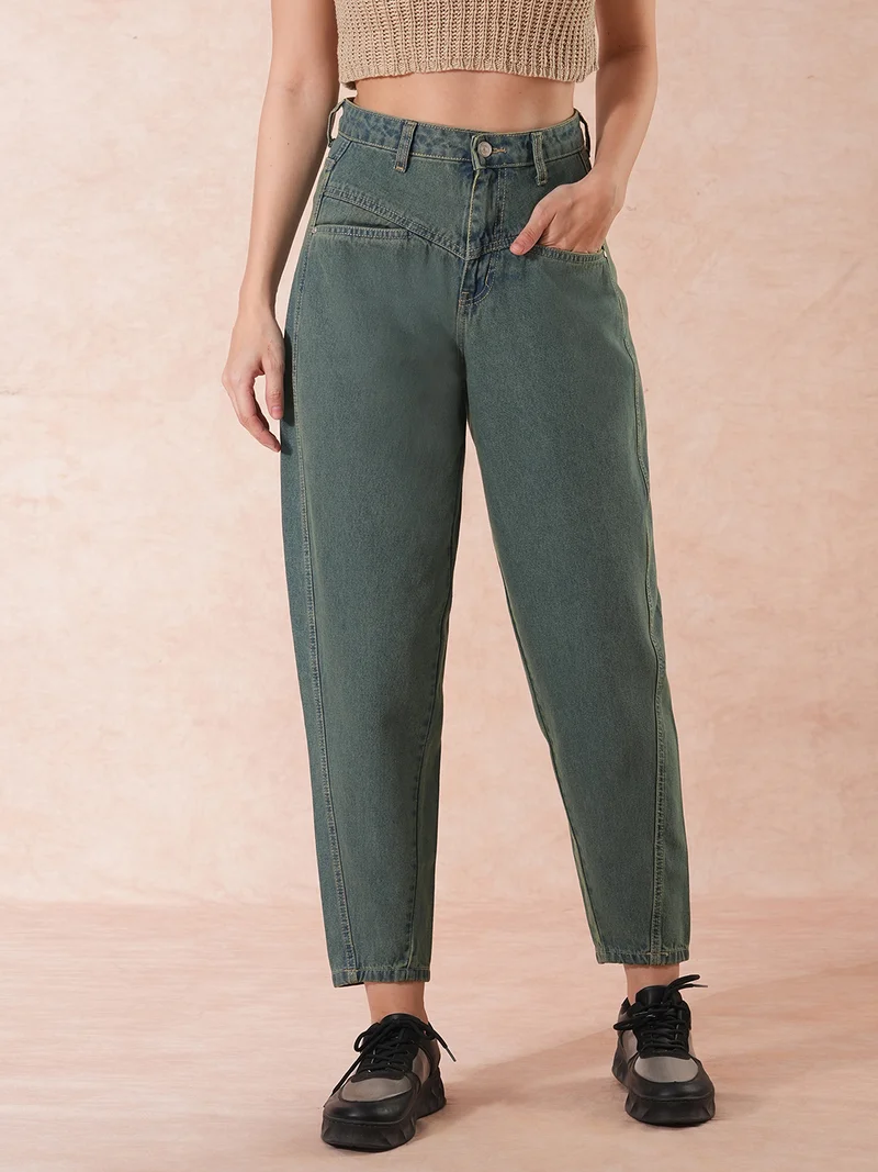 globus Globus Women Relaxed Fit High-Rise Cotton Jeans