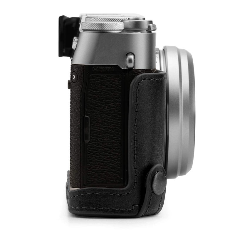 MegaGear MG1894 Ever Ready Genuine Leather Camera Half Case Compatible with Fujifilm X100V - Black - Image 3