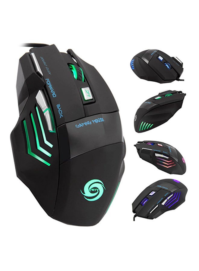 5500DPI Gaming Mouse USB Wired Optical 7-ons Black - Image 2