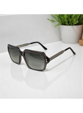 Authentic Armando Cavelli sunglasses, crafted from carefully selected premium acetate for a luxurious look and longevity with extensive use. This model combines modernity and classic style, with a raw grey acetate front and gunmetal -plated metal temples to complete your luxury look. Comes with premium polymer lenses offer UV400 protection in a gradient olive green - pzsku/Z2C5E43AEB5831C4505B3Z/45/1747515199/4683b1d7-44e4-4191-a4fd-d2c365e43ea2