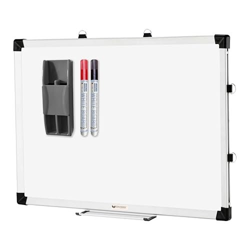 Eduway Elite 2x2 Feet Non-Magnetic White Board with 1 Duster Tray, 1 Eraser, 2 Markers | Robust Aluminium Frame | Ideal for Home, School, Office & Kids - (4 Pcs Combo Pack) - Image 1