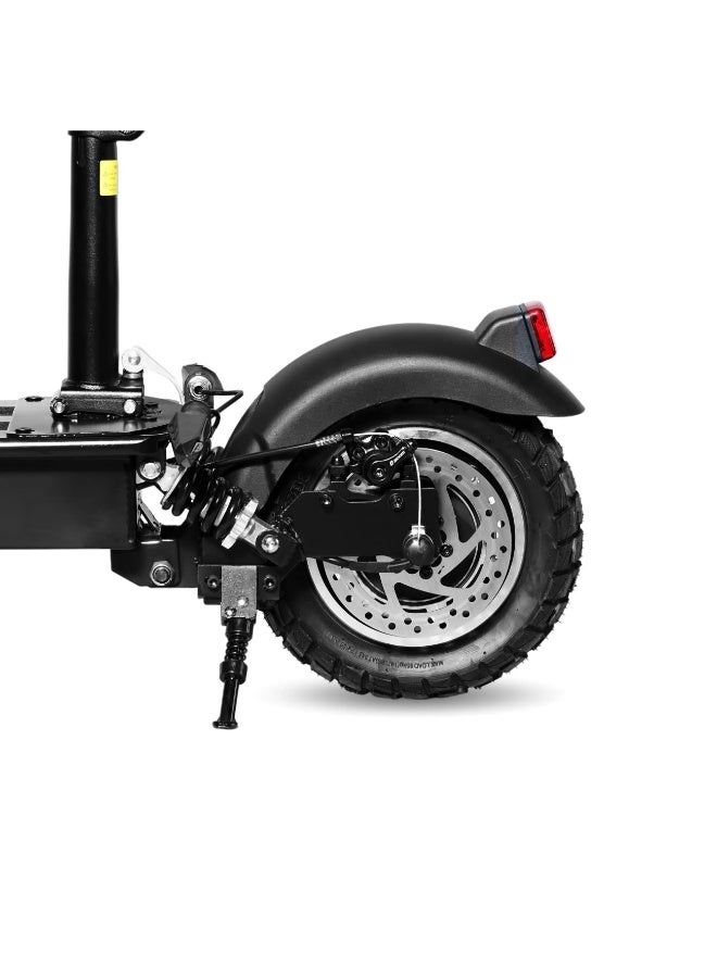 Crony V10 Big Display 1200W Motor Electric Scooter – 45-68KM/H Speed, 20-40KM Range, 10” Off-Road Tires, 48V 12AH Battery, Dual Suspension, Dual Disc Brakes, Foldable Aluminum Frame, Triple LED Headlights, LED Base Lighting, Heavy Duty 120KG Load, Electric Scooter with Seat for Adults, Perfect for Fast Urban Commuting and Outdoor Adventures - Image 5