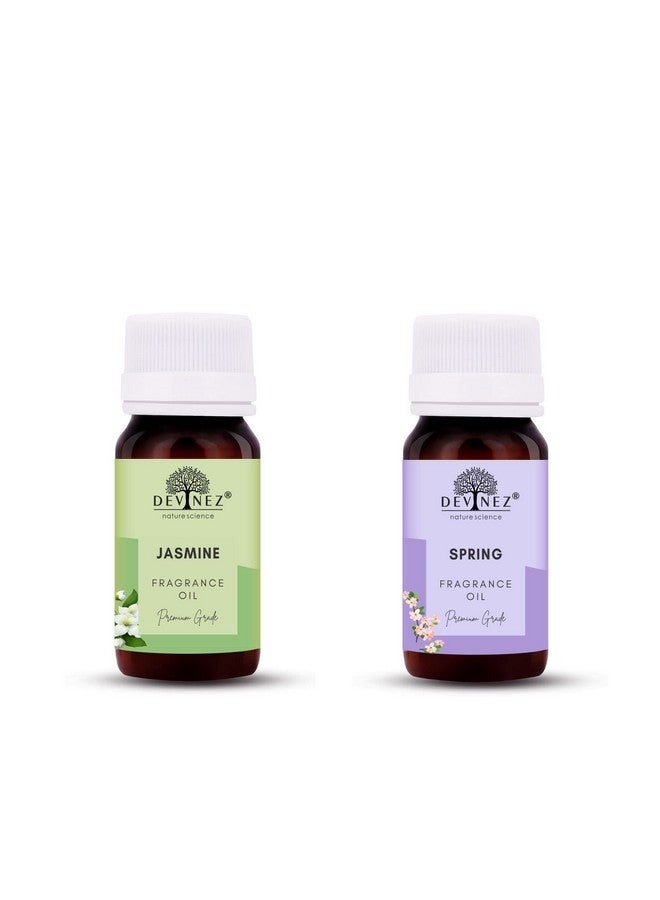 ديفينيز زيت عطري متعدد الألوان من جاسمين سبرينج (أكوا فريش) للناشر/موزع روائح عطرية بالموجات فوق الصوتية/موزع روائح الشموع الصغيرة/موزع روائح القصب 30 مل لكل منهما - Image 1