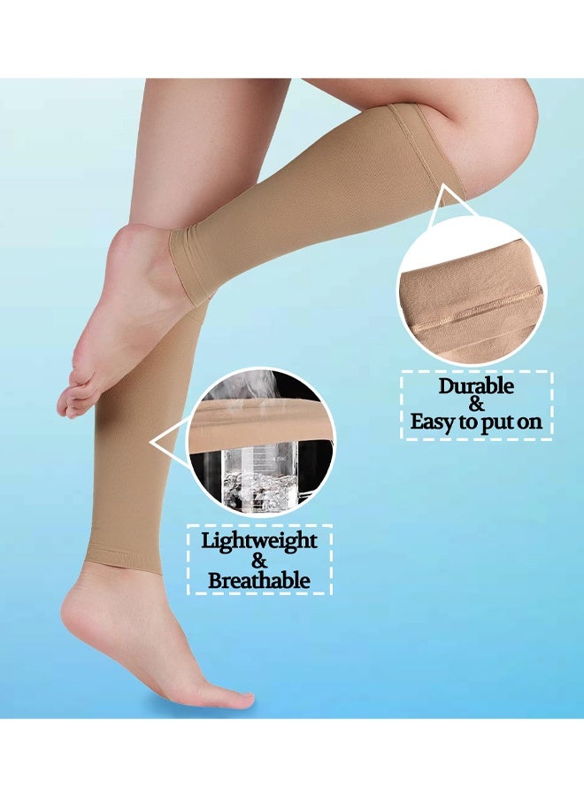 20-30 mmHg Medical Calf Compression, Sleeve For Women And Men Lightweight Footless Socks For Travel Flight Daily Comfort - Image 3