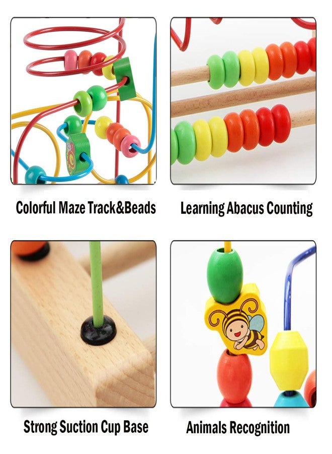 Joqutoys Bead Maze Toy for 1 2 3 Year Old Kids, Wooden Colorful Roller Coaster Circle Toys, Early Educational Toys for Toddlers, First Birthday Gifts for Boys Girls - Image 4