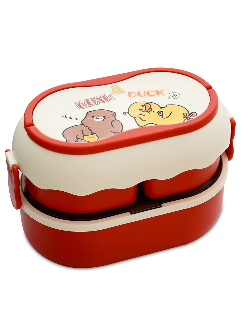 Excefore - Bento Box Adult Lunch Box Stackable 56OZ Bento Boxes for Adults Lunch Containers Leak Proof Adult Bento Box with Removable Compartments Bento Box Lunch Box Microwave Safe - Image 1