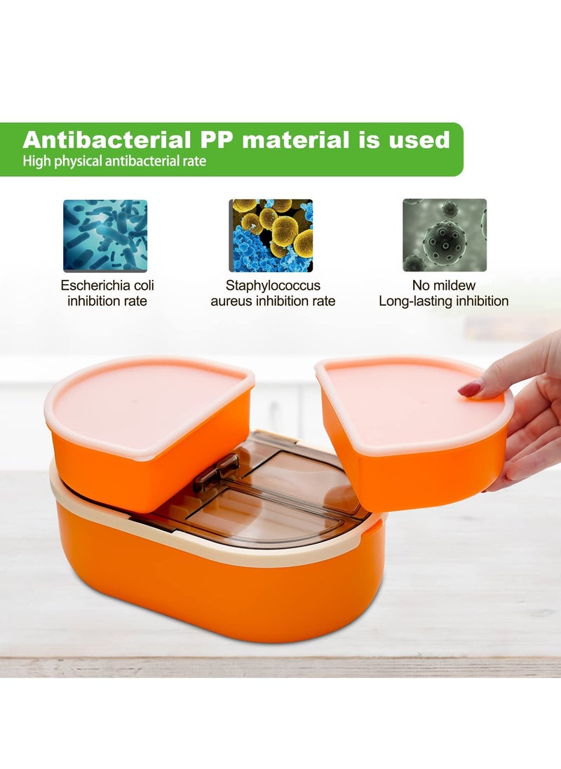 Excefore - Bento Box Adult Lunch Box Stackable 56OZ Bento Boxes for Adults Lunch Containers Leak Proof Adult Bento Box with Removable Compartments Bento Box Lunch Box Microwave Safe - Image 1