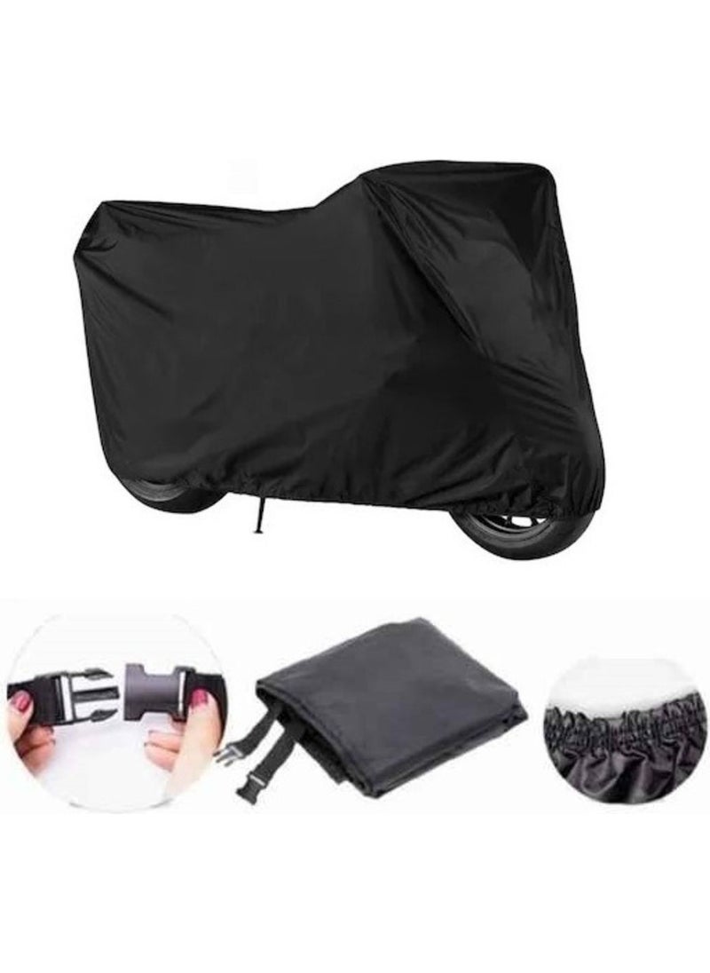 Breen - Rear Bag and Lock Compatible Black Motorcycle Canvas for Mondial 100 Uag, Safe - Image 1