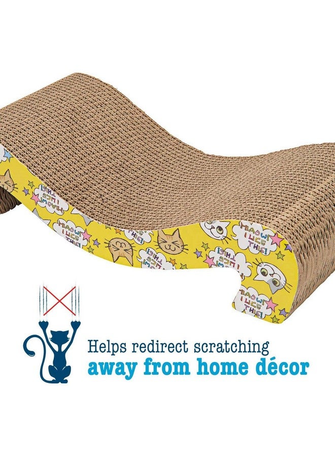 Emily Pets Cat Scratcher Cardboard for Kitty Furniture Savior Scratching Pad Catnip Included Couch Protector Durable Scratcher Pad Lounge Sofa Bed Scratch Board - Image 3