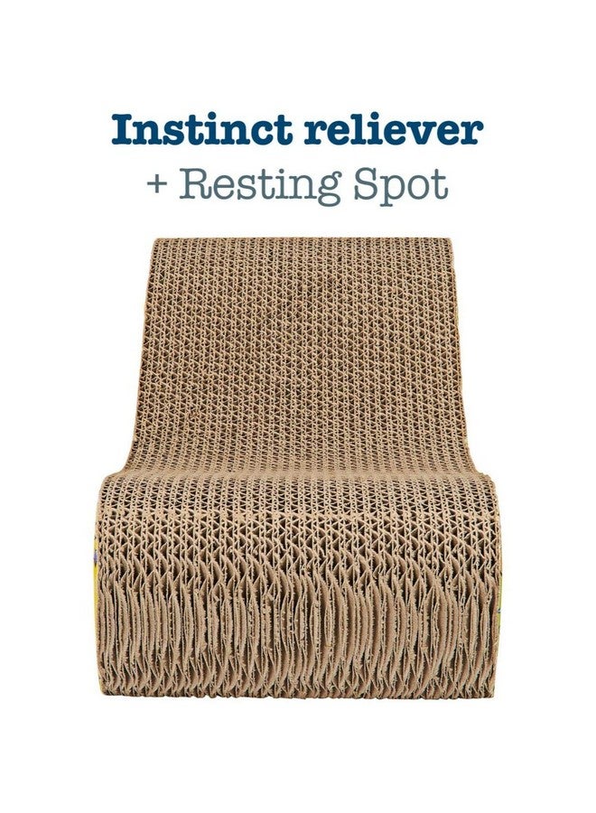 Emily Pets Cat Scratcher Cardboard for Kitty Furniture Savior Scratching Pad Catnip Included Couch Protector Durable Scratcher Pad Lounge Sofa Bed Scratch Board - Image 4