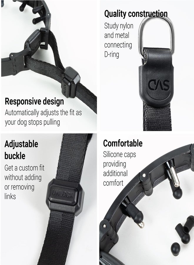 SVD.PET Dog Prong Collar for No-Pull Training, Quick-Release Buckle Adjustable Pinch Collar for Smal, Medium, Large Dogs (Balck, Medium Size) - Image 2