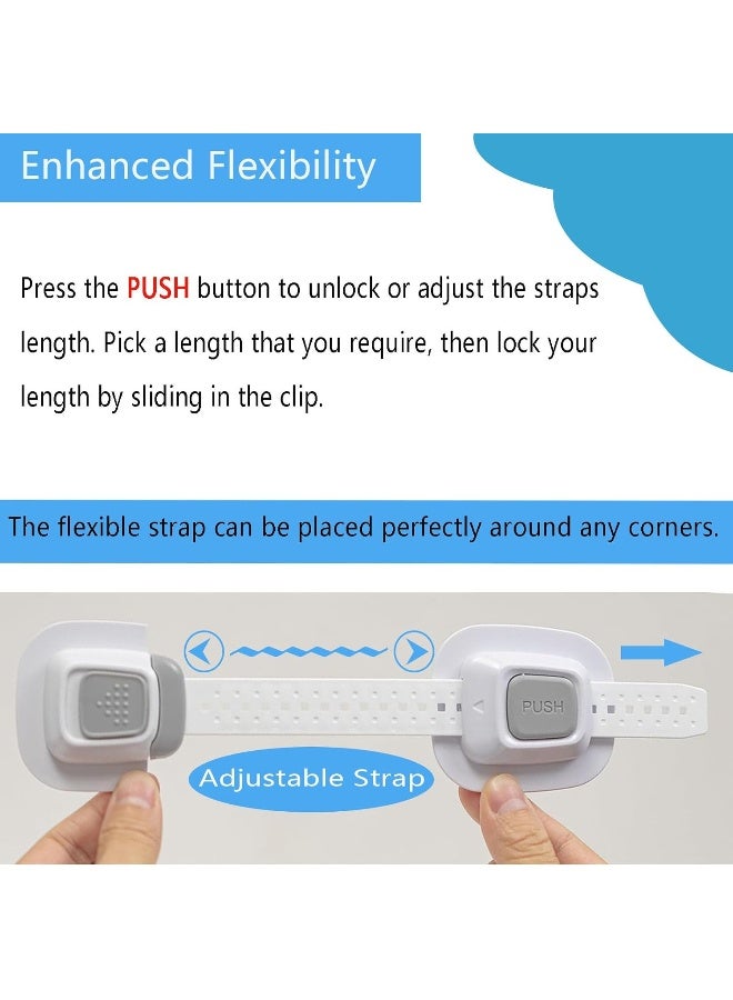 YEYA No Drill Anti tip Furniture Adjustable Straps Wall Anchors for Baby proofing (Upgraded 2P) - Image 4