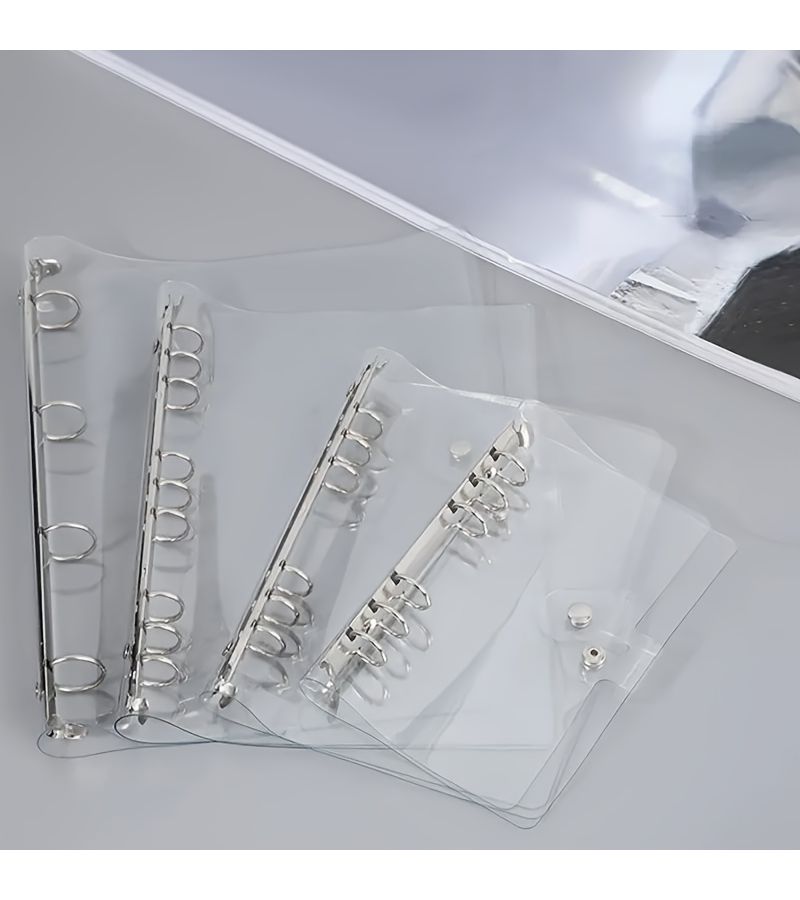 دفاتر حلقات ربط PVC بحجم A6 مع غطاء شفاف لدفتر الأوراق القابلة للفصل - Image 1