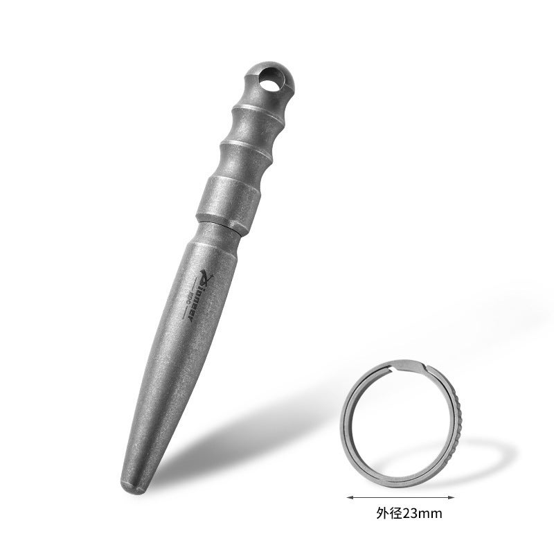 Titanium Alloy Portable EDC Tactical Pen Mini Self-defense Broken Window Pen Outdoor Camping Titanium Alloy Tactical Pen Titanium alloy key ring stone wash