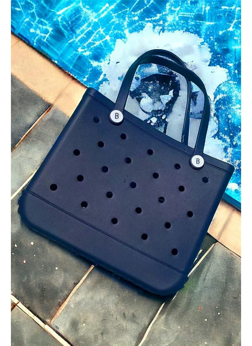 باهلس Navy Blue Imported Viral Eva Shoulder Bag