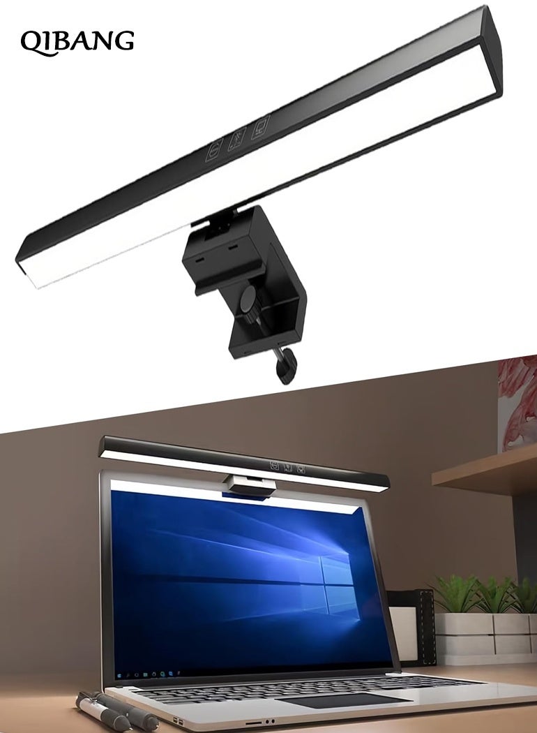 كيبانج شريط إضاءة لشاشة الكمبيوتر المحمول ، 3 أضواء LED لشاشة الألوان (3000/4000 / 6000K) ، شريط إضاءة شاشة LED قابل للتعتيم ، مصباح يعمل بالطاقة USB للعبة المنزل المكتبية (الضوء الأبيض) - Image 1