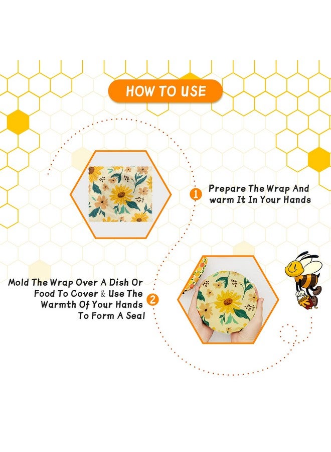 PICcircuit Beeswax Wrap, 9 Pack Beeswax Wraps for Food Storage, Organic, Sustainable, Beeswax Food Wraps, Zero Waste Reusable Food Wrap Beeswax Paper 1L, 3M, 5S Plants Pattern Sandwich Wrappers - Image 3