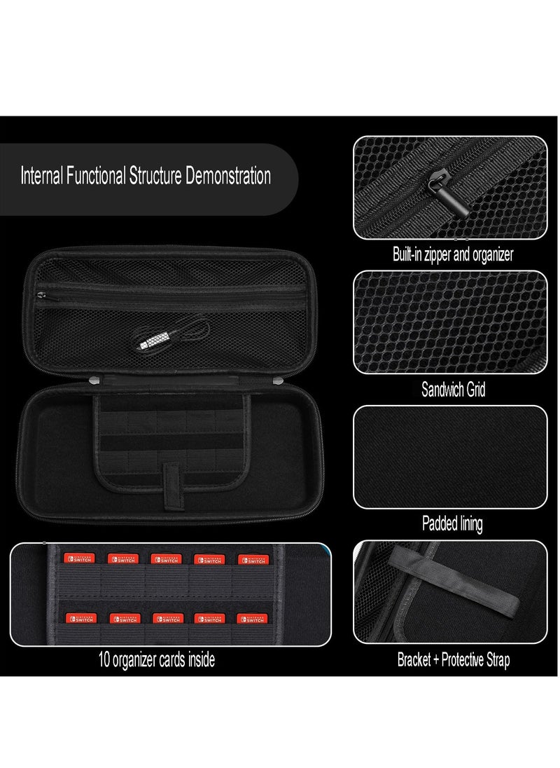 Generic - Carrying Case for Ayn Odin 2 Travel Organizer Compatible with Odin 2 EVA Hard Shell Carrying Case with Built-in Mesh Pocket (Black) - Image 1
