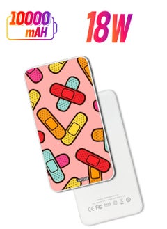 10,000 mAh Super Fast Charging Ultra Compact Power Bank with Quick Charge & Power Delivery, Portable Charger For iPhone and Android Patches