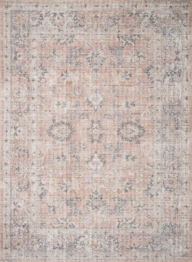 Loloi Skye Collection 2'-3" x 3'-9" Accent Rug in Blush/Grey - Soft Thick Area Rug, Vintage Inspired Distressed Area Rug, Non-Shedding Rug for Living Room, Bedroom, Dining Area - Image 2