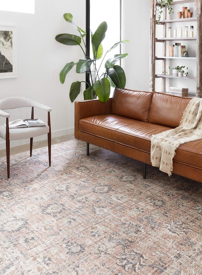 Loloi Skye Collection 2'-3" x 3'-9" Accent Rug in Blush/Grey - Soft Thick Area Rug, Vintage Inspired Distressed Area Rug, Non-Shedding Rug for Living Room, Bedroom, Dining Area - Image 1
