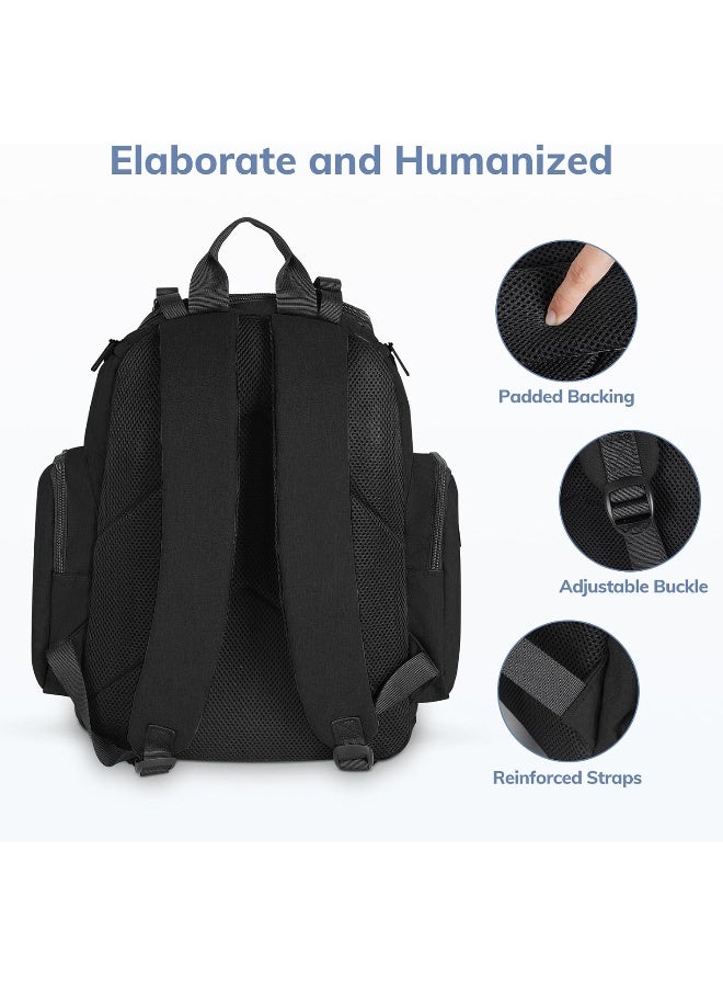 Mancro Diaper Bag Backpack, Large Multi-Function Waterproof Baby Travel Bag - Image 5