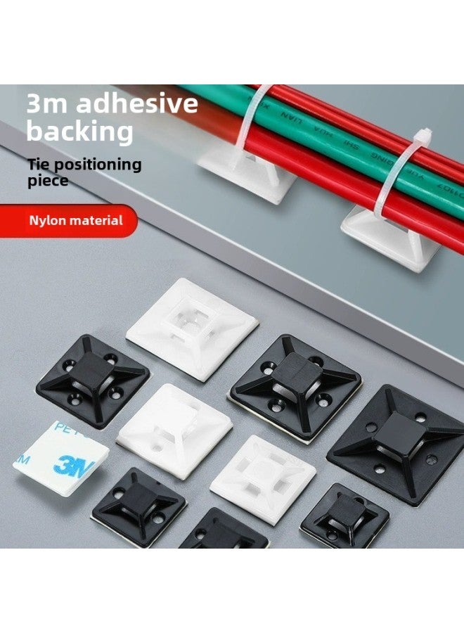 Loquat Cable Tie Holder Punch-free Adhesive Adjustable Cable Tie Holder Wire Clamp-Color:28mm * 28mm Acrylic Gray - Image 1