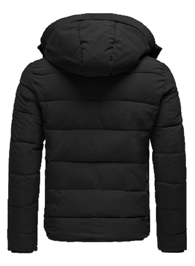 Winter bomber Zipped Jacket With Removable Hood - Image 3